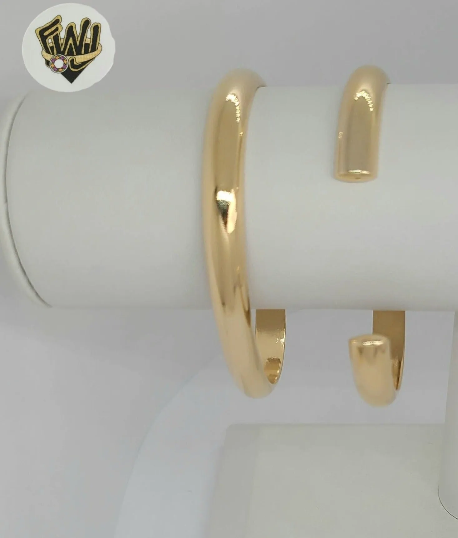 (1-4077-B) Gold Laminate - 7mm Plain Open Bangles - BGF