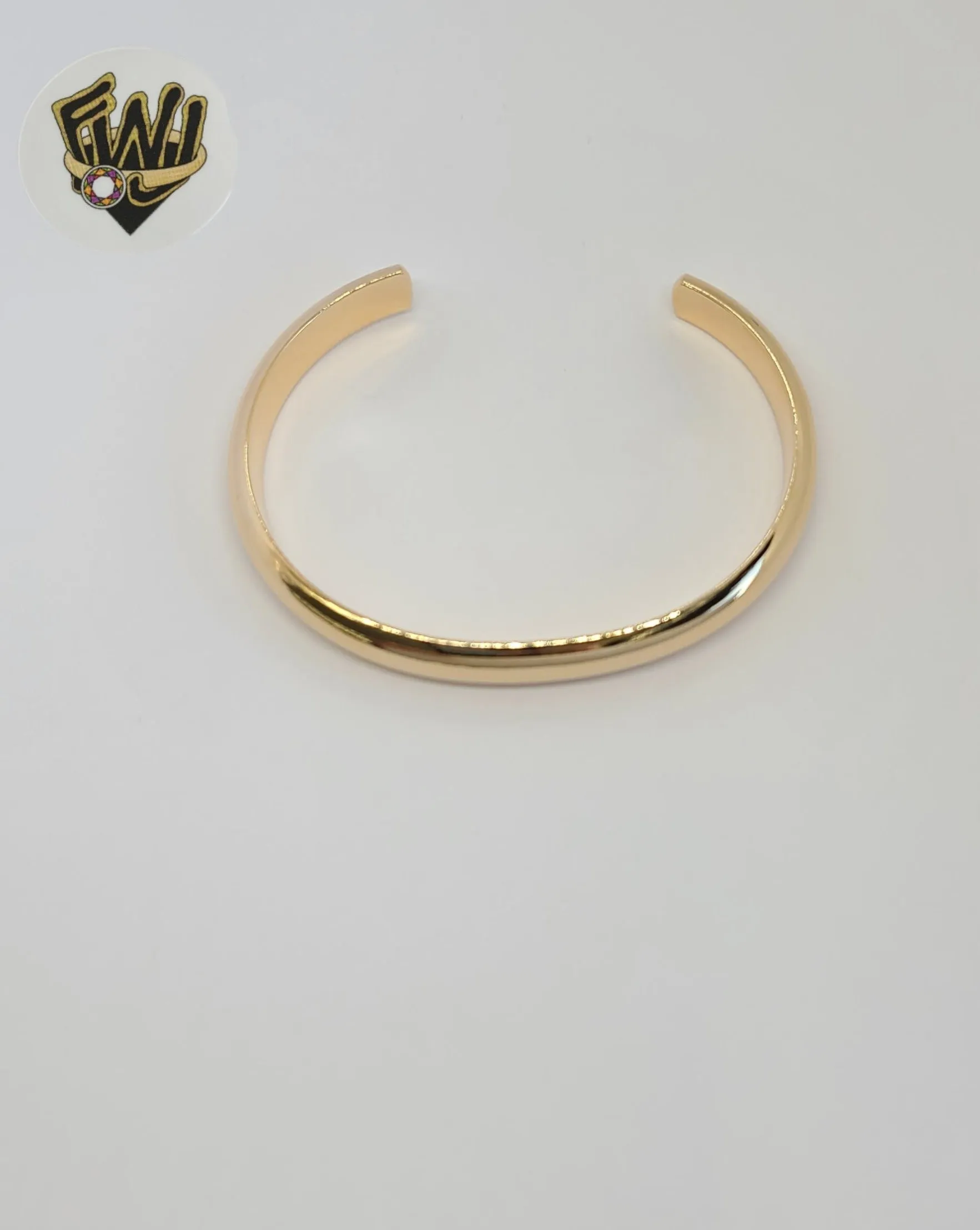 (1-4077-B) Gold Laminate - 7mm Plain Open Bangles - BGF