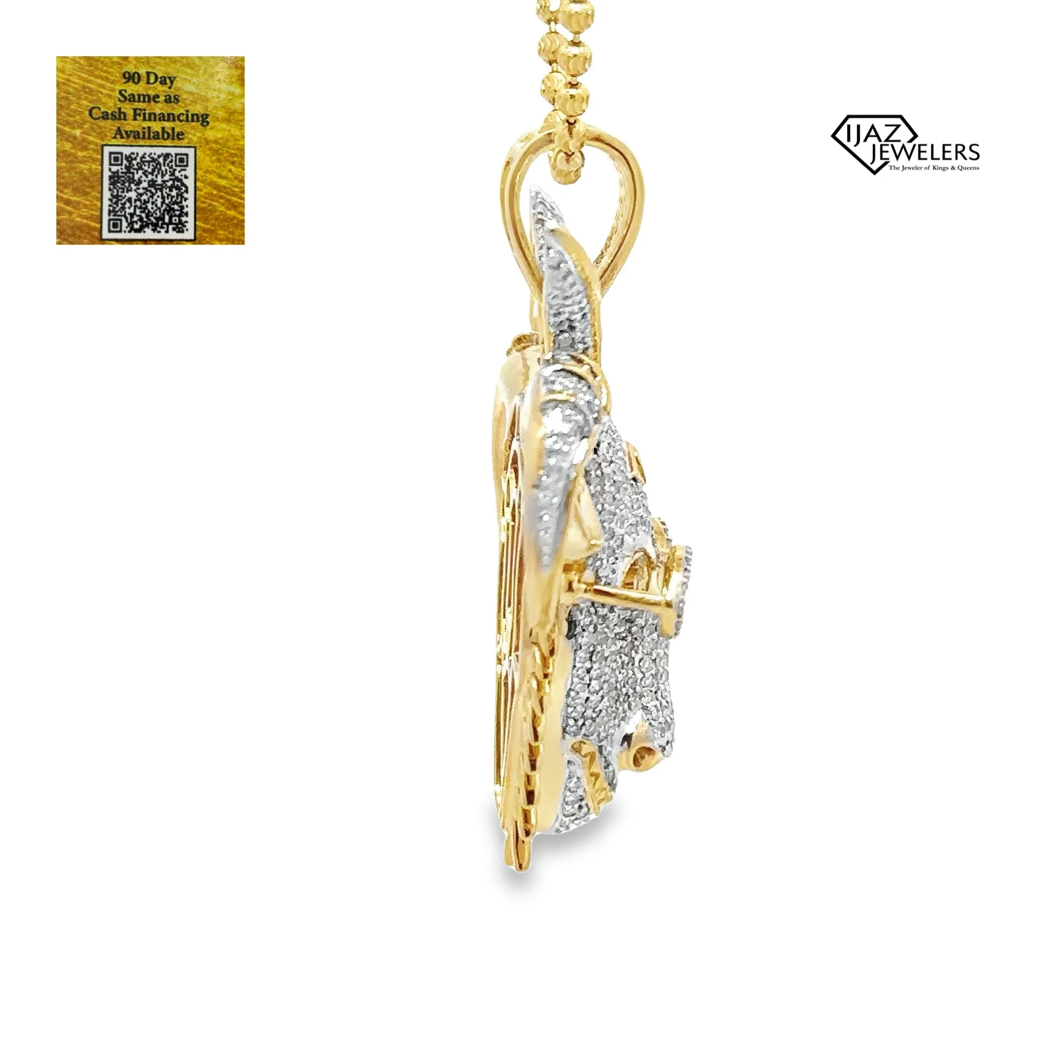 10K Gold 2.00 CTW Diamond Goat Charm