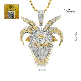 10K Gold 2.00 CTW Diamond Goat Charm