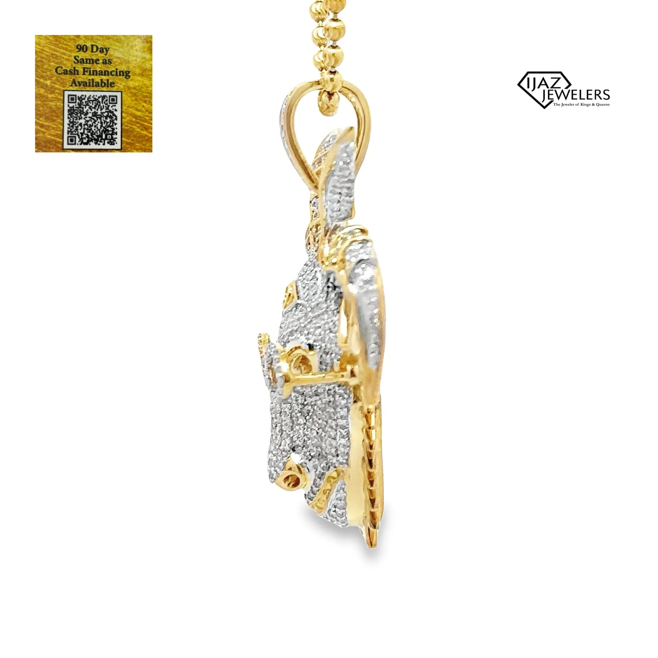 10K Gold 2.00 CTW Diamond Goat Charm