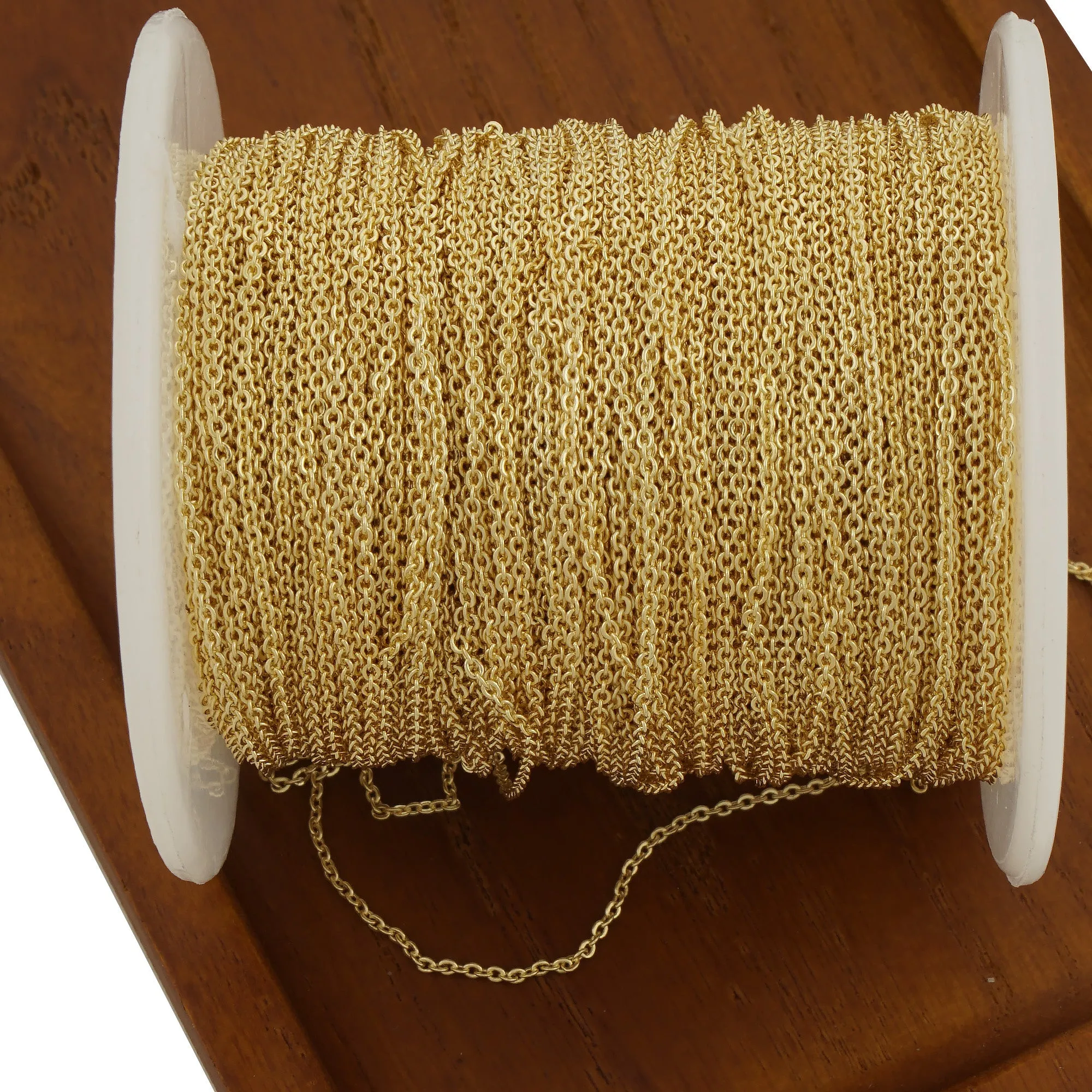 14k Gold Filled Cable Chain for Custom Jewelry Making, Unfinished Bulk Cable Chain 1.0mm 1.3mm 1.5mm 2.0mm 6 feet 104043