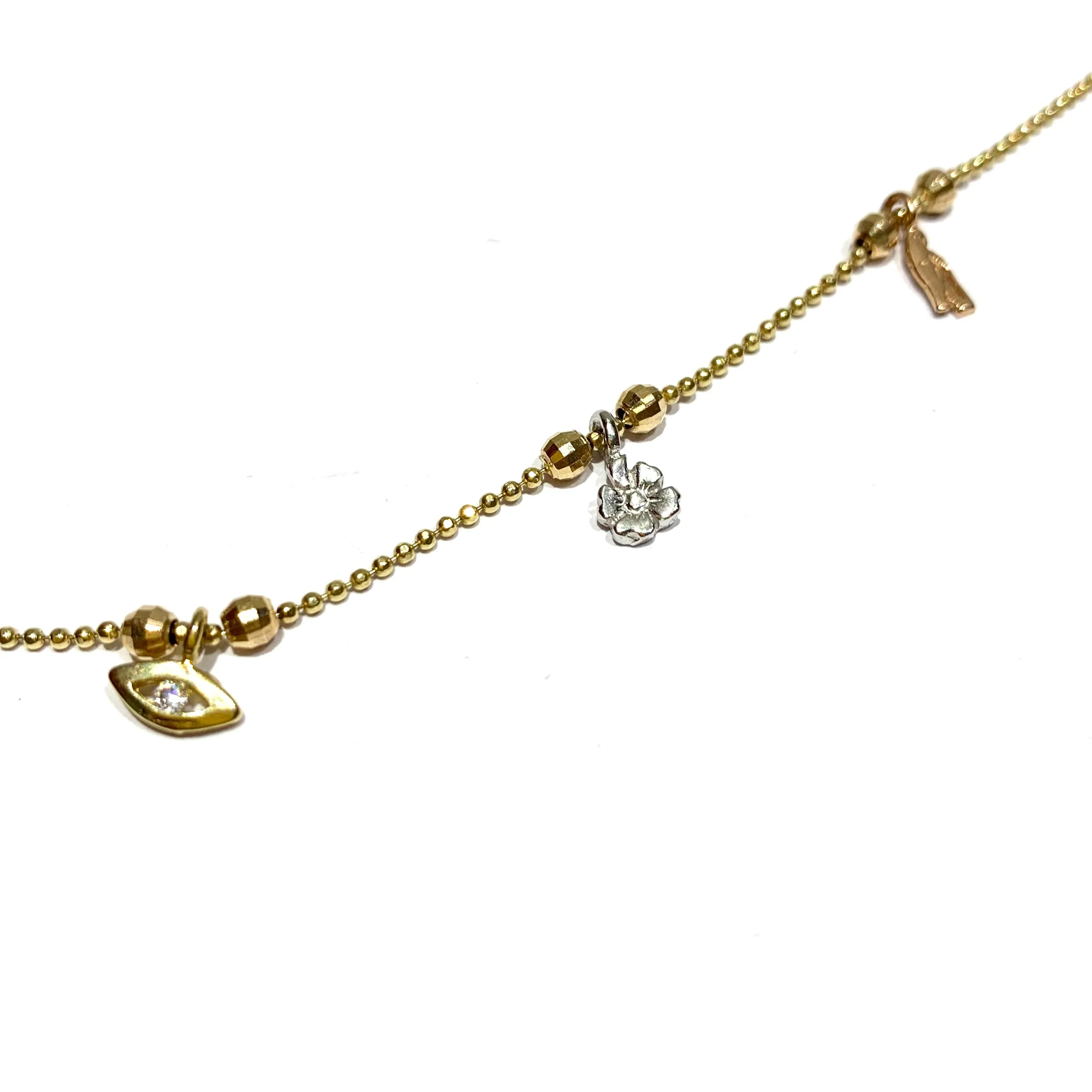 14k Gold Lucky Charm Necklace