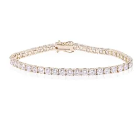 14K YELLOW GOLD DIAMOND TENNIS BRACELET - 9.04CTW