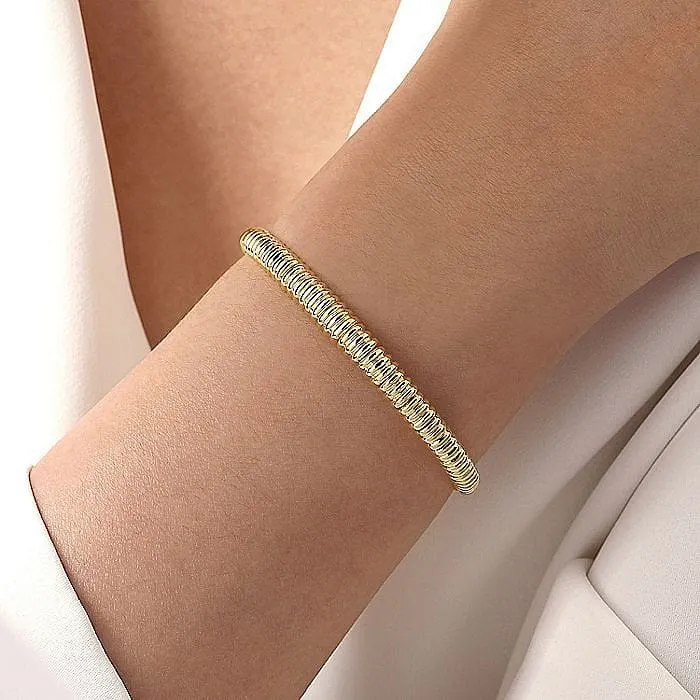 14K Yellow Gold Open Bangle