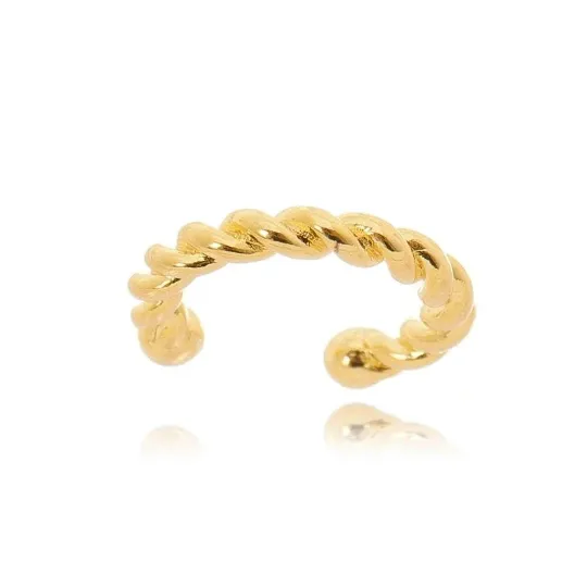 18k Gold Filled Twisted Shape Dainty Ear Cuff