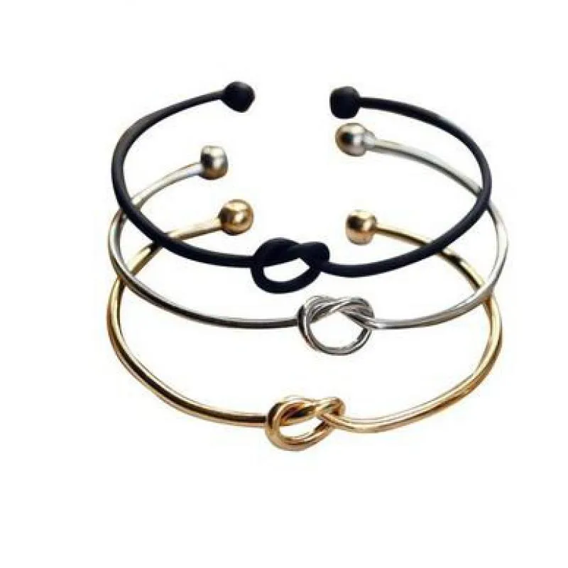 2017 New Simple Minimalist Simple Bracelet Personality Open Knotted Bracelet Jewelry Wholesale Pulseiras Feminina Cuff Bracelets