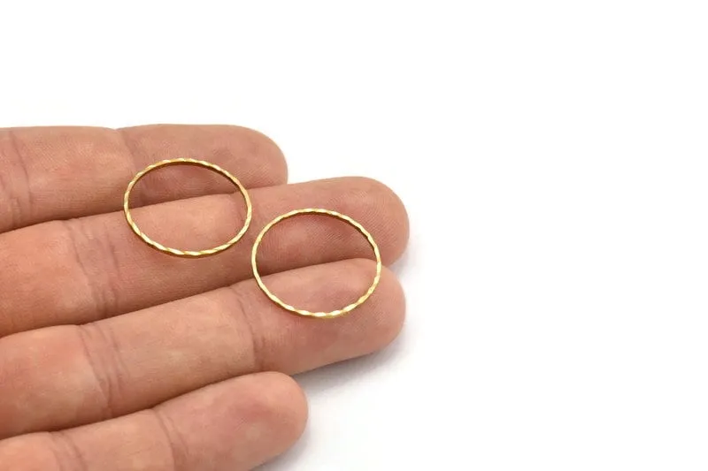 22mm Brass Circle, 60 Raw Brass Circles (22x1mm) N0536