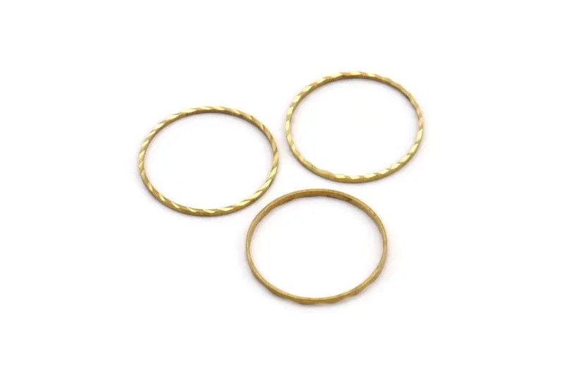 22mm Brass Circle, 60 Raw Brass Circles (22x1mm) N0536