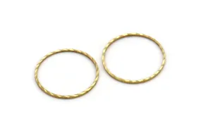 22mm Brass Circle, 60 Raw Brass Circles (22x1mm) N0536