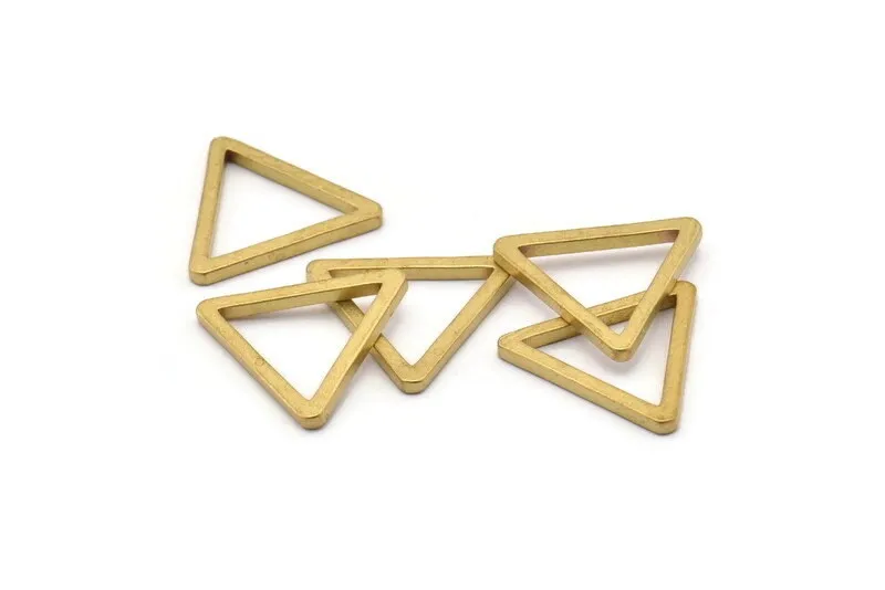 24mm Triangle Charm - 12 Raw Brass Triangles (24x2mm) D0015