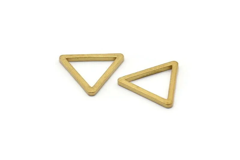 24mm Triangle Charm - 12 Raw Brass Triangles (24x2mm) D0015