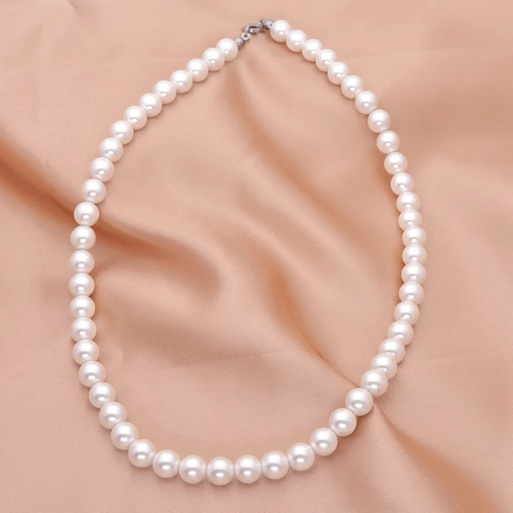 8mm Shell Pearls Chain Necklaces