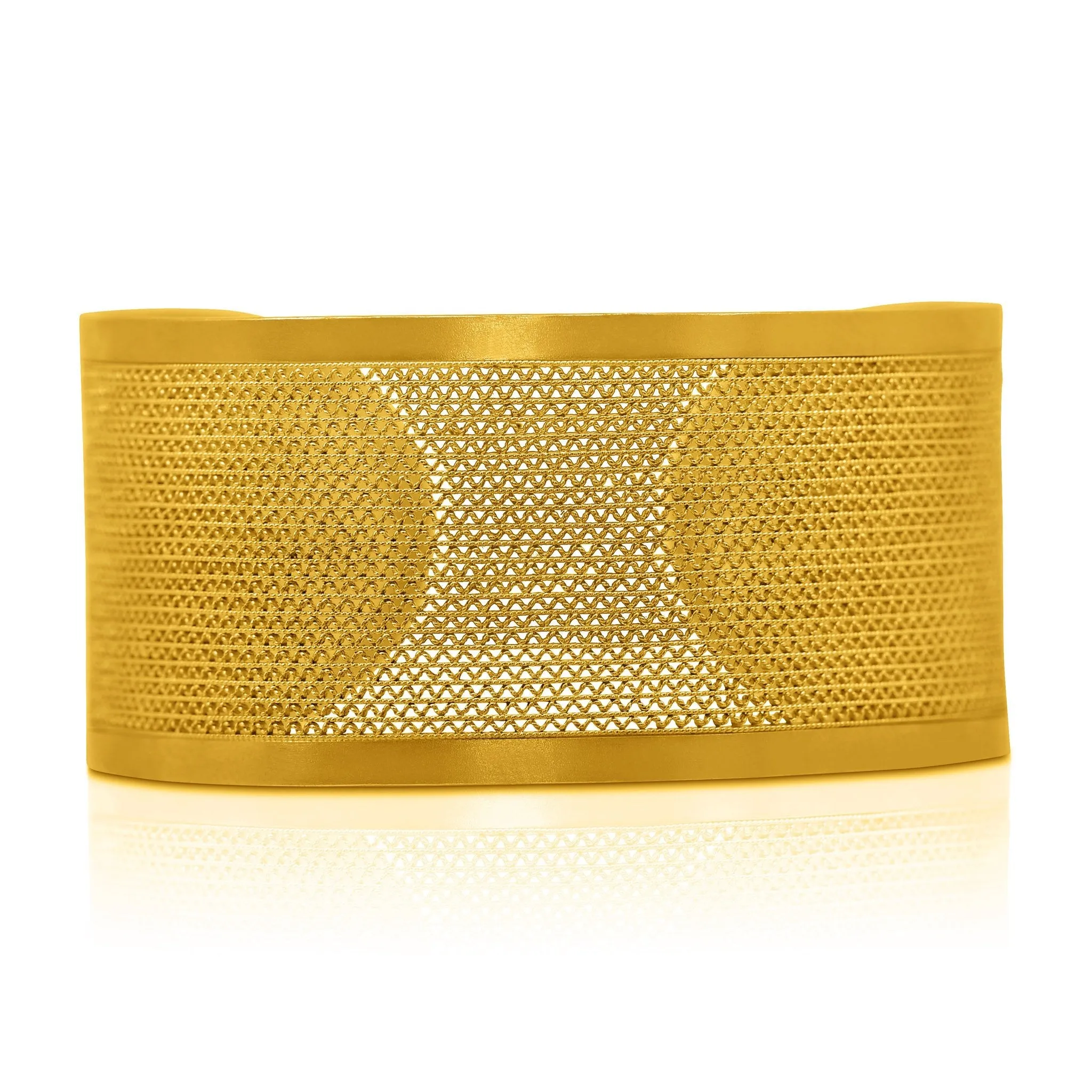 ALAMEDA GOLD CUFF BRACELET FILIGREE