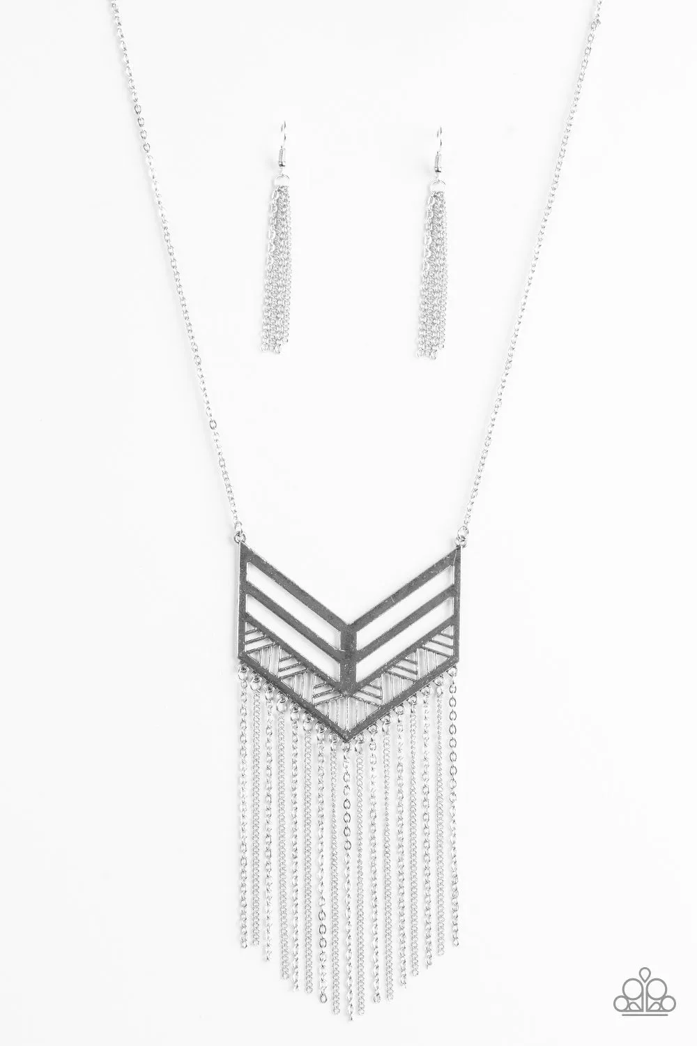 Alpha Attitude Silver Necklace - Paparazzi Accessories