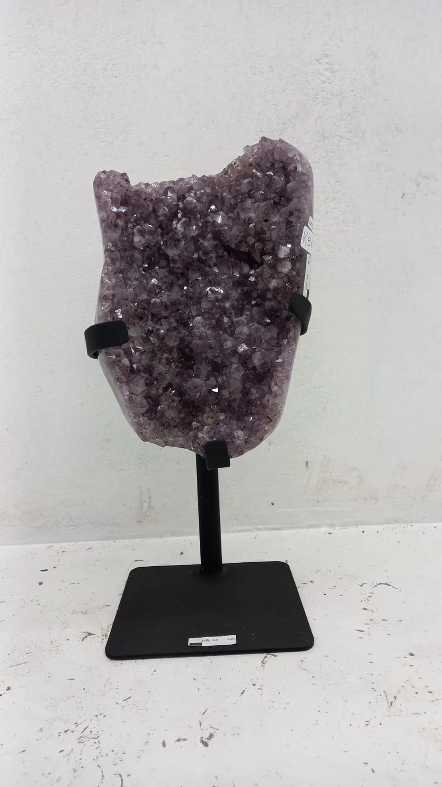 Amethyst Geode from Brazil on Custom Stand- 17 / 11 lbs