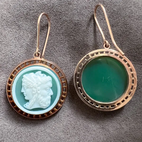 Antique Gryllus Cameo Earrings