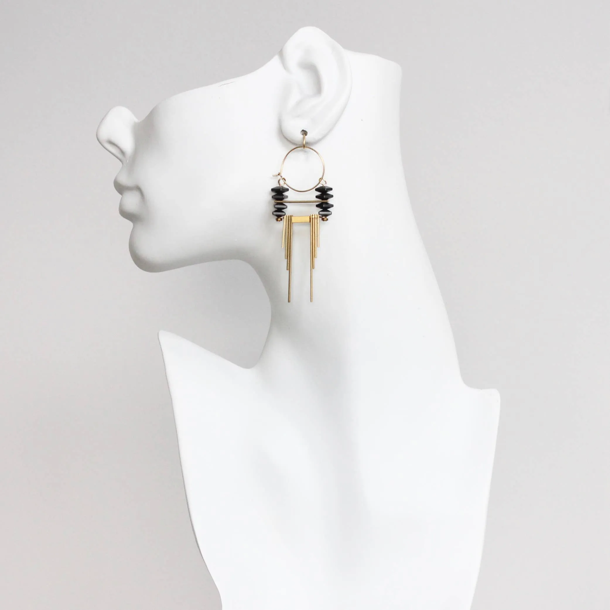 ArtDeco Hoop Earrings