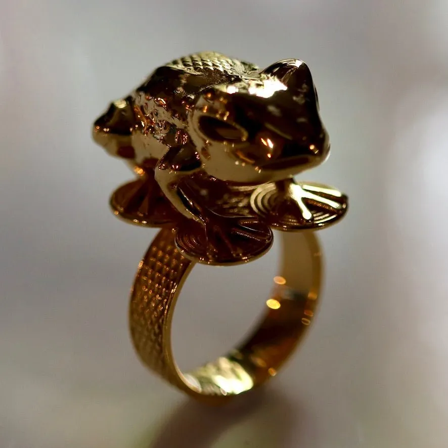 Asante Frog Mpetea (Chief's Ring) - Gold-Plated