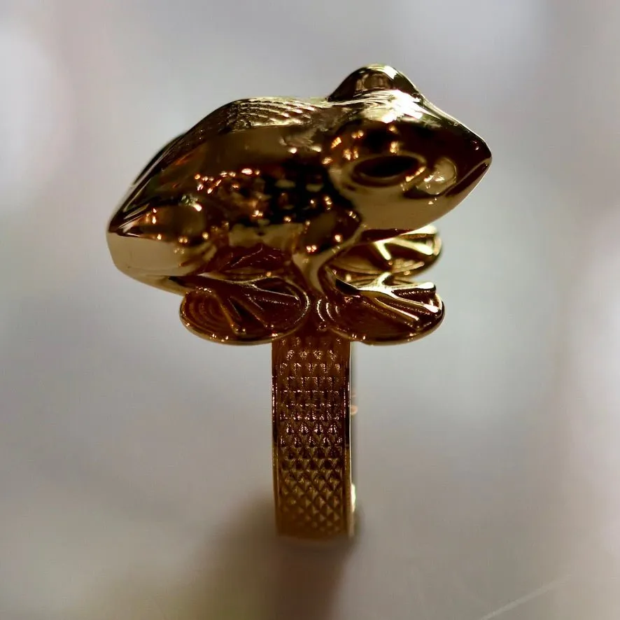 Asante Frog Mpetea (Chief's Ring) - Gold-Plated