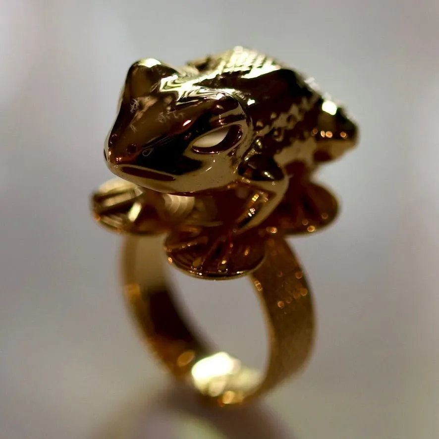 Asante Frog Mpetea (Chief's Ring) - Gold-Plated