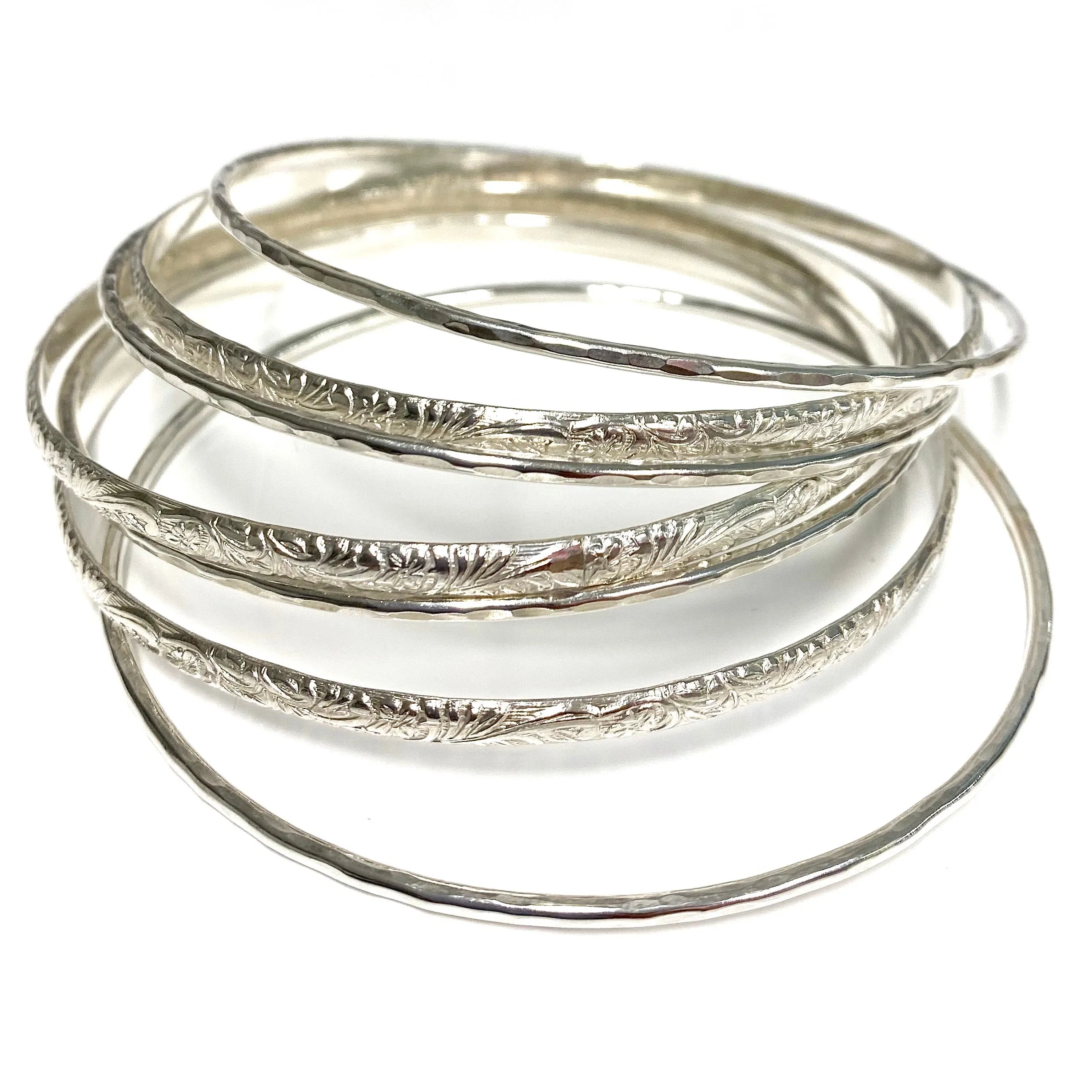 ATHENA bangles set - 4mm heirloom bangles (B457)