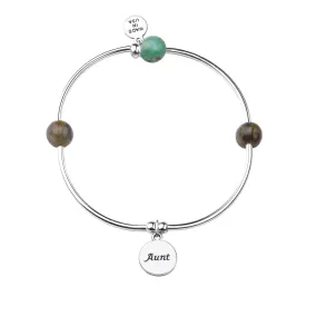 Aunt | Soft Bangle Charm Bracelet | African Turquoise