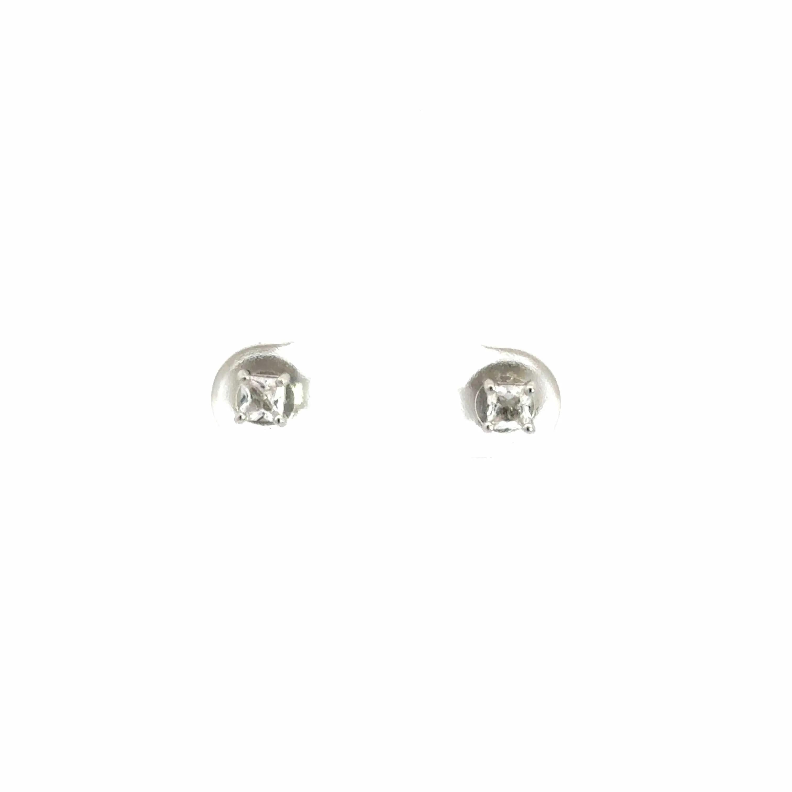 Baikalla? Sterling Silver Lab Created Sapphire Earrings 4mm