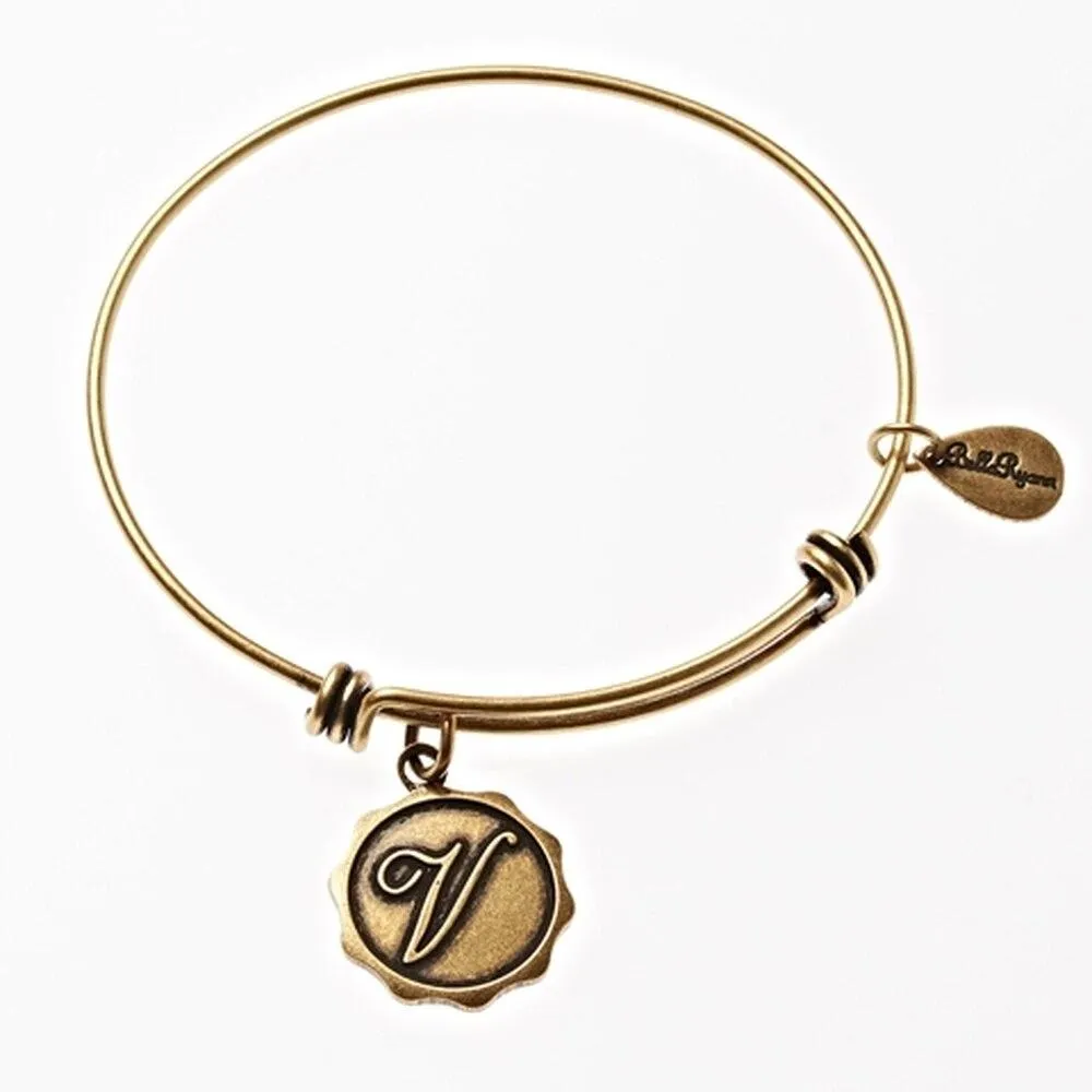 Bella Ryann Bangle Bracelet - Letter V