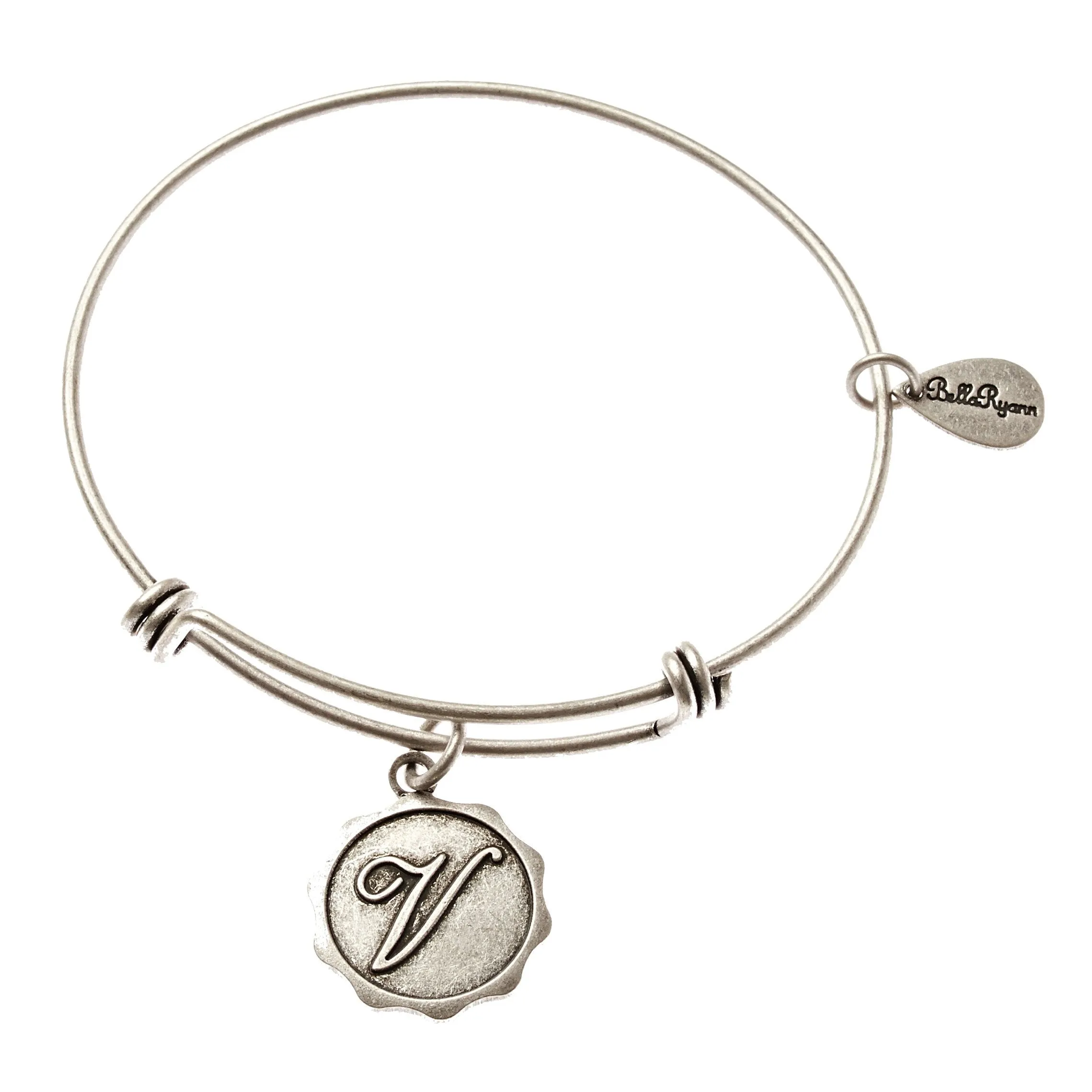 Bella Ryann Bangle Bracelet - Letter V