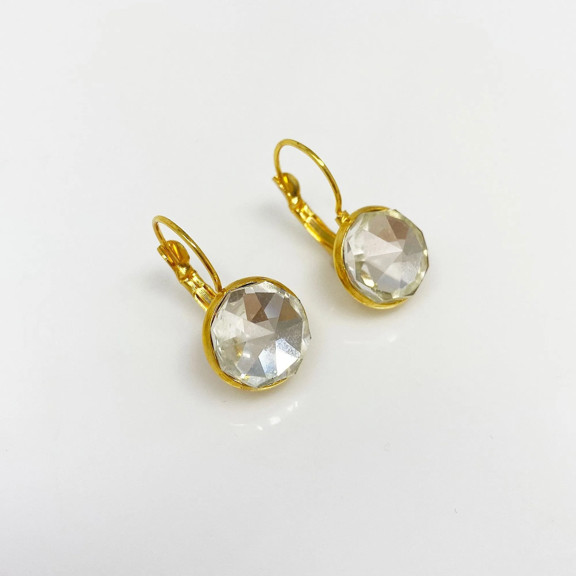 BENTON gold and crystal drop earrings