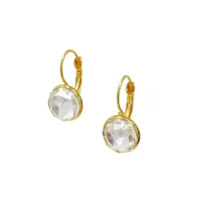 BENTON gold and crystal drop earrings