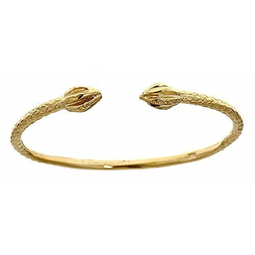 Better Jewelry 10K Yellow Gold BABY West Indian Bangle w. Bulb Ends