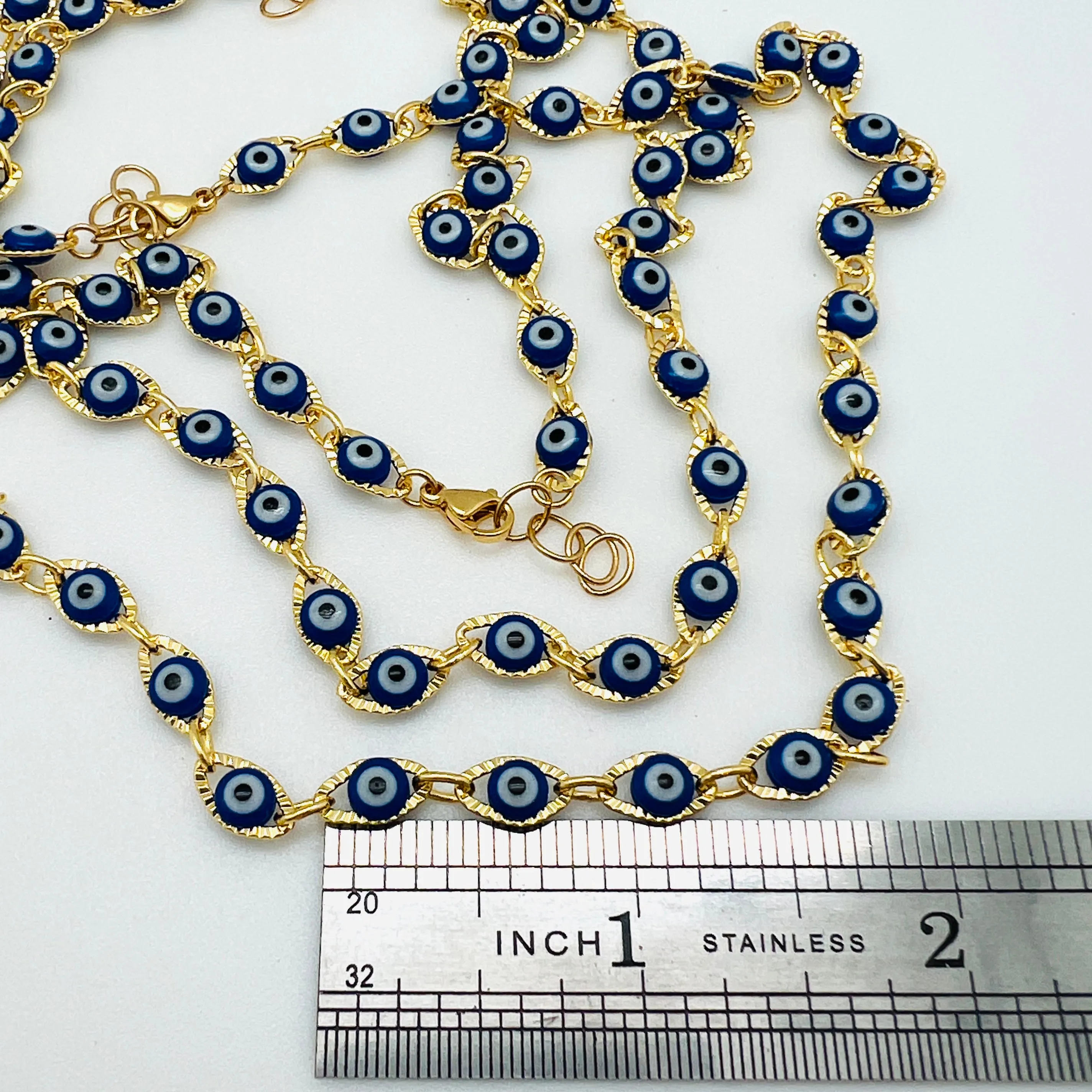 Blue Oval Evil Eye Jewelry