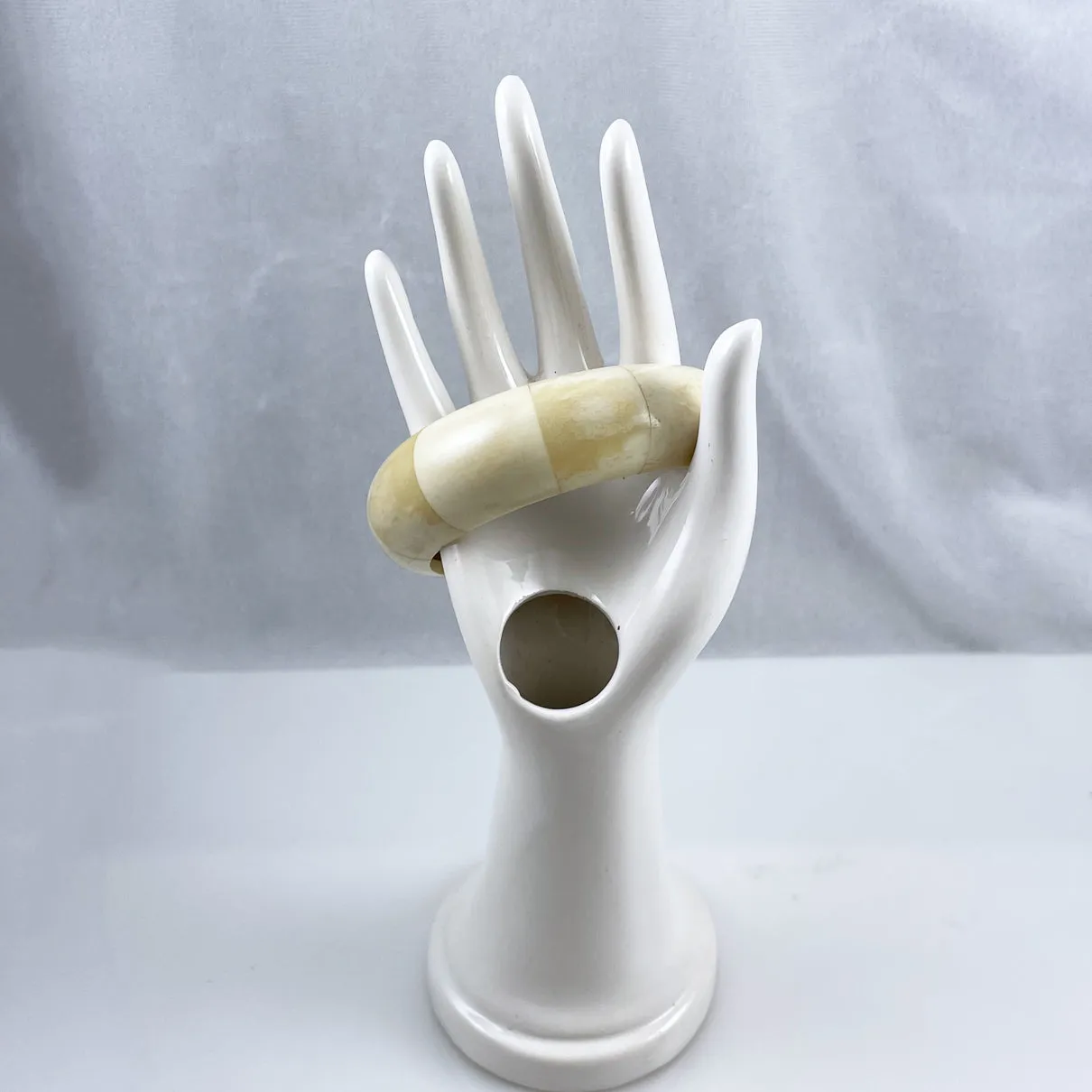 Bone Bangle Bracelet Chunky Vintage