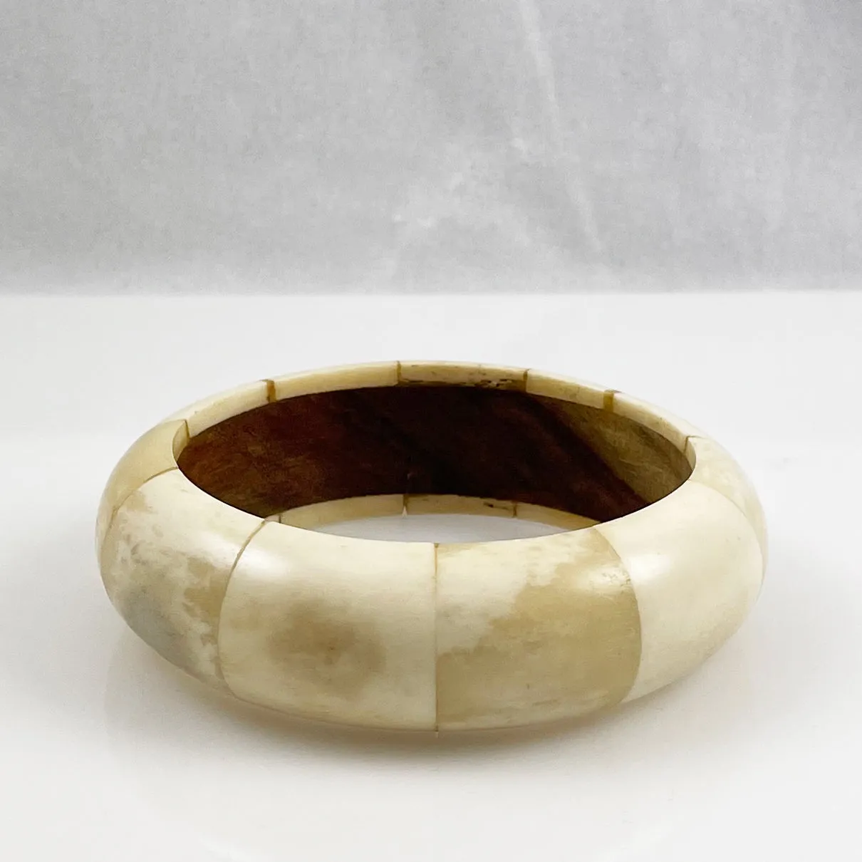 Bone Bangle Bracelet Chunky Vintage