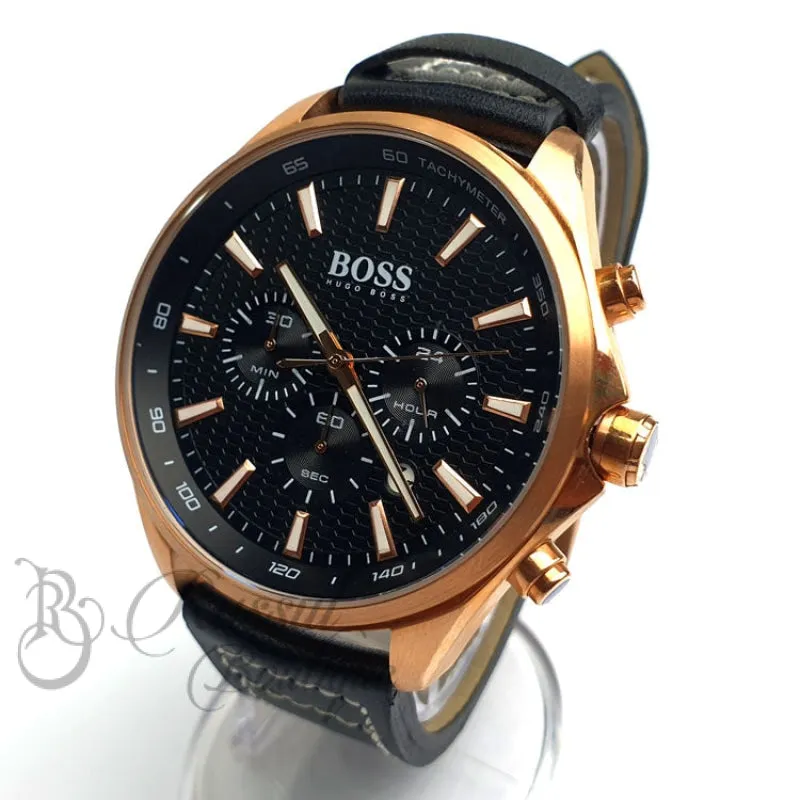 BS Chronograph leather Watch | Rosegold