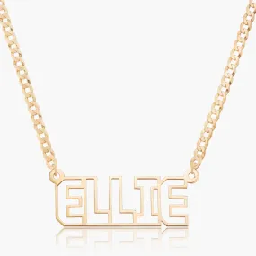 Bubble Block Name Necklace