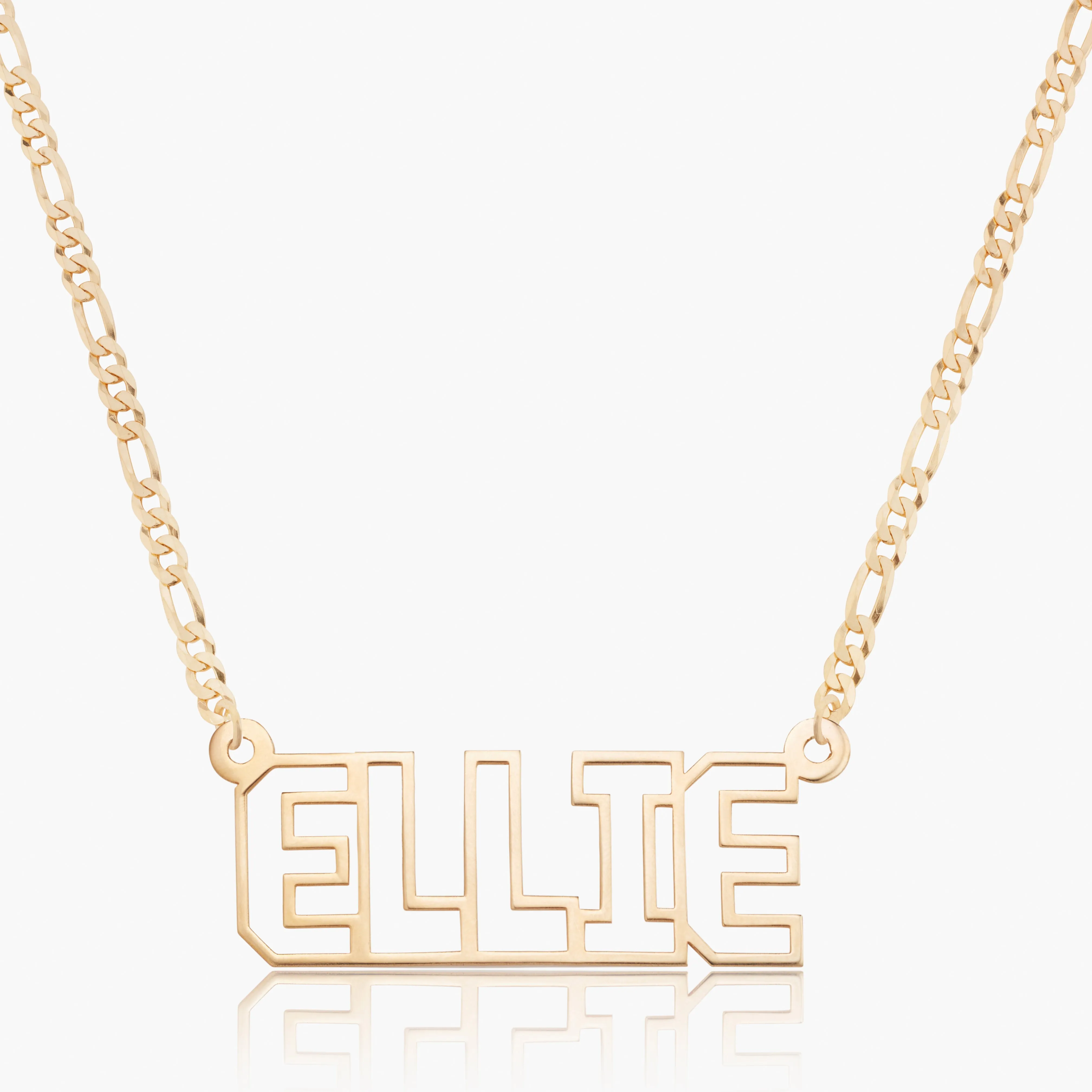 Bubble Block Name Necklace