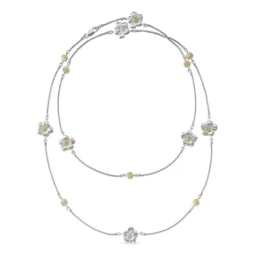 Buccellati - Blossoms Gardenia - Station Necklace, Sterling Silver with Gold Accents