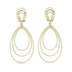 Buccellati - Hawaii - Drop Earrings with Diamonds, 18k Yellow and White Gold