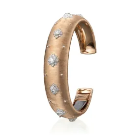 Buccellati - Macri - Cuff Bracelet with Diamonds, 18k Rose and White Gold