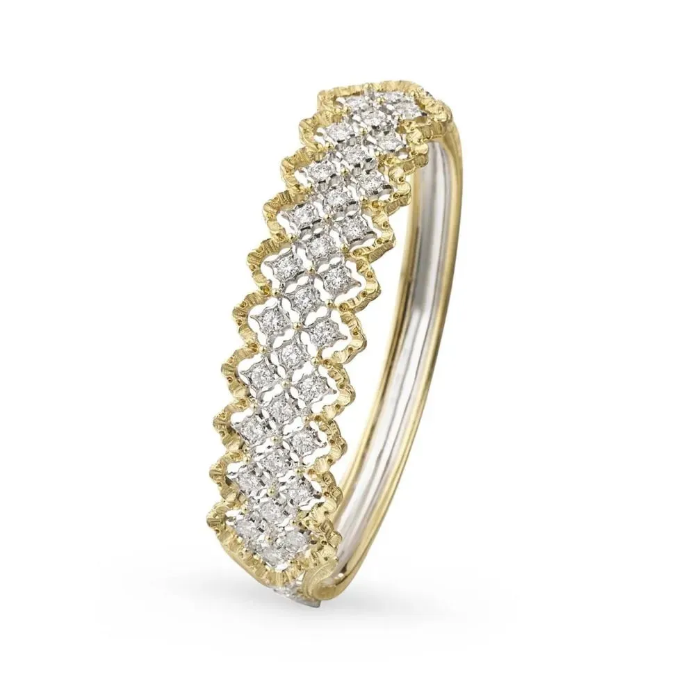 Buccellati - Rombi - Bracelet with Diamonds, 18k Yellow and White Gold