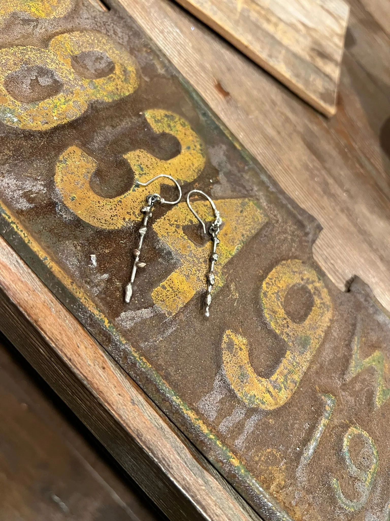 Budding Twig Dangle Earrings