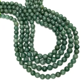 Burmese Jadeite 6mm Smooth Rounds