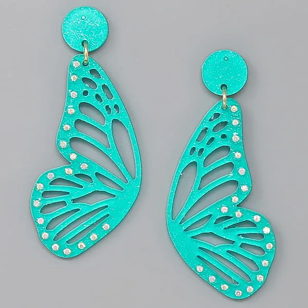 Butterfly Wings Acetate Drop Earrings