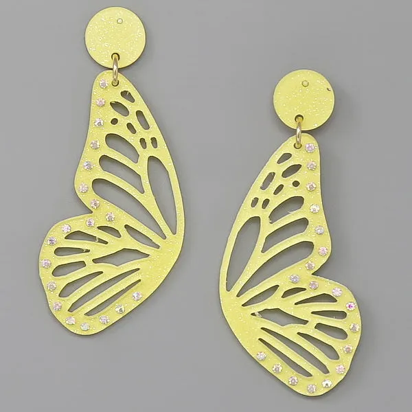 Butterfly Wings Acetate Drop Earrings