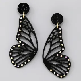 Butterfly Wings Acetate Drop Earrings