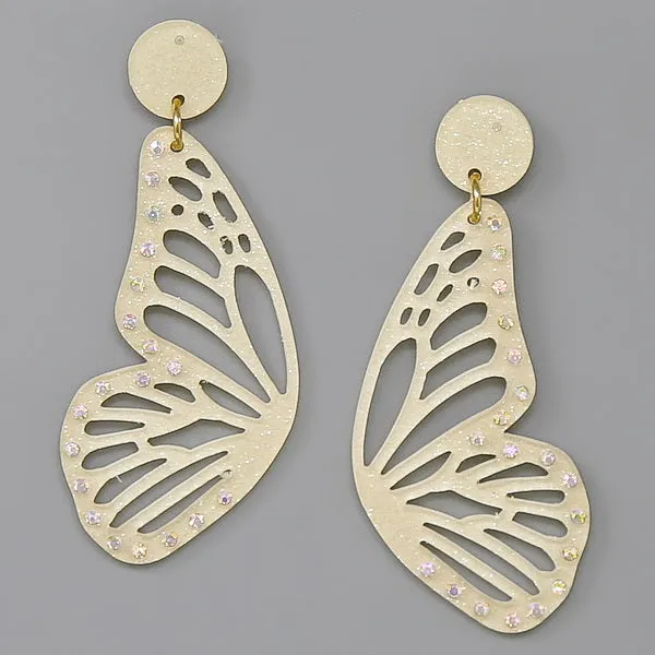 Butterfly Wings Acetate Drop Earrings