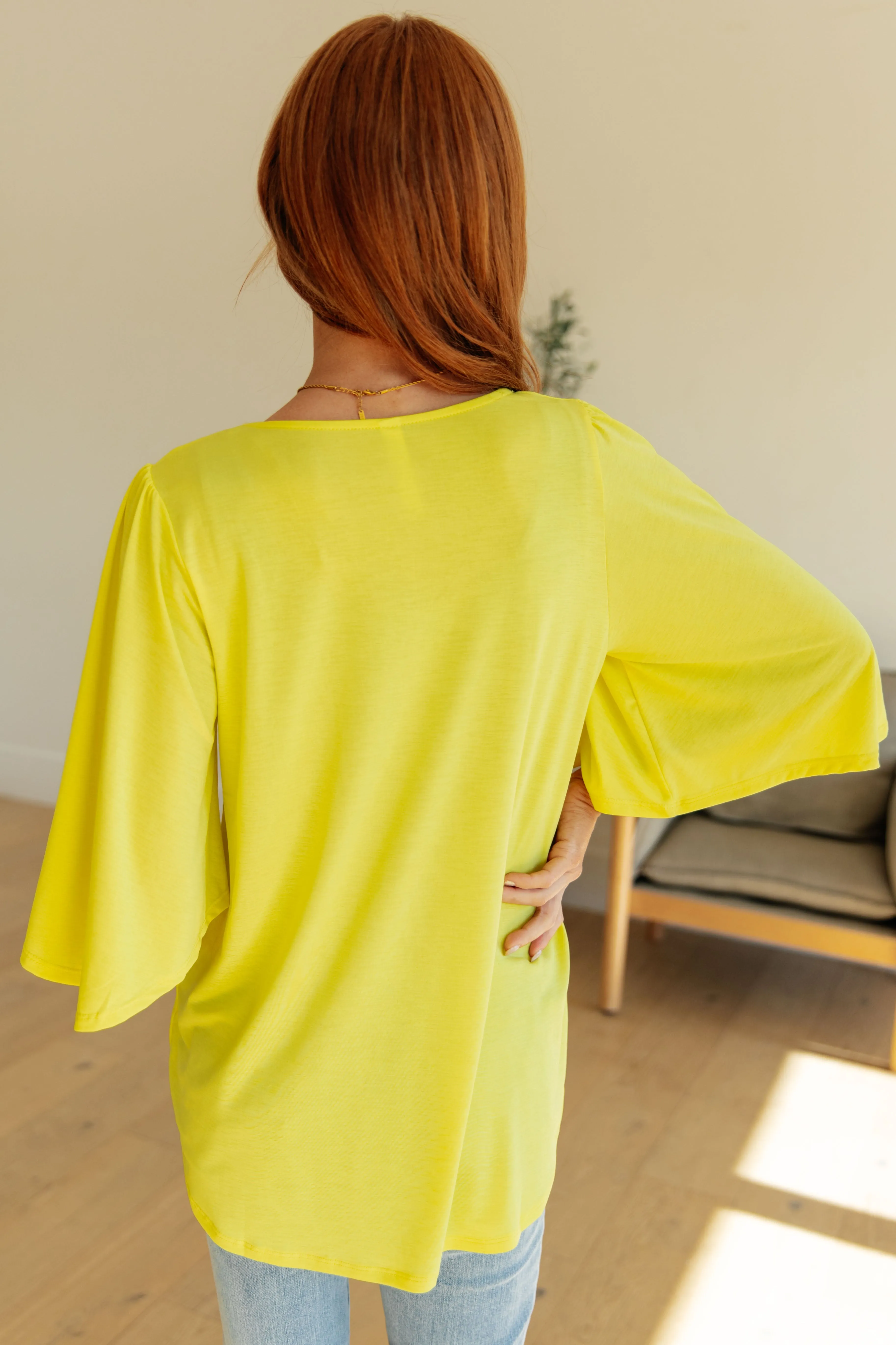 Cali Blouse in Neon Yellow